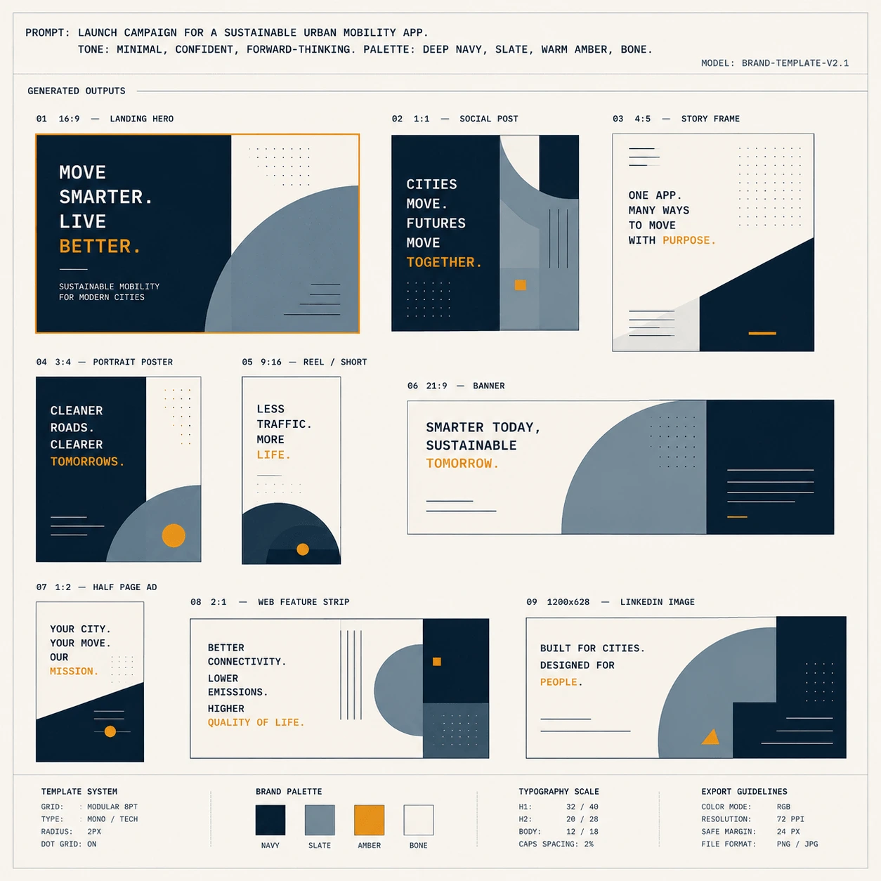 Media, marketing and creative — brand-locked generative creative pipeline producing multi-aspect campaign outputs